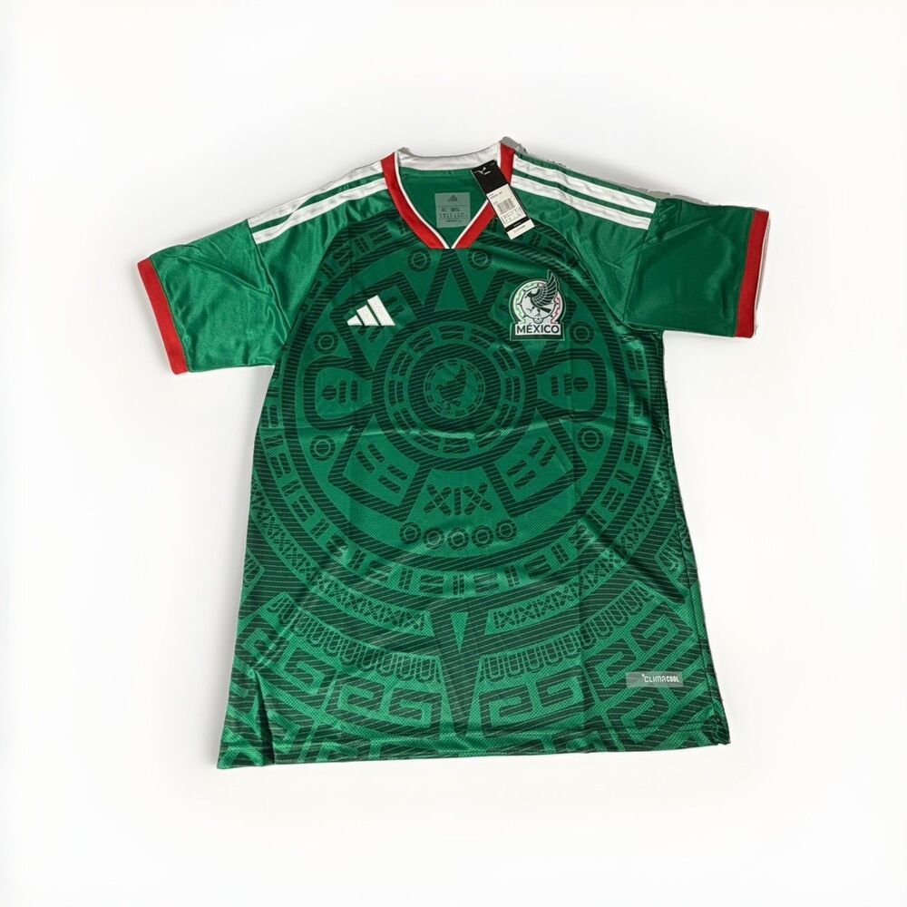 NWT Adidas Mexico National Team Soccer Jersey Green Aztec XL